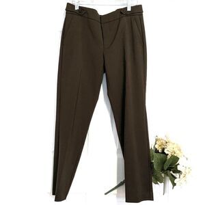 Mango Slim Fit Olive Green Pants Trousers Modern